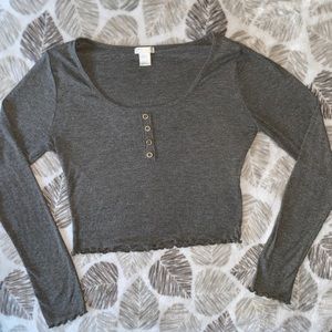 Bozzolo Long Sleeve Crop Top